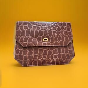 Faux Alligator Snake Clutch Purse | Vintage And Large!!